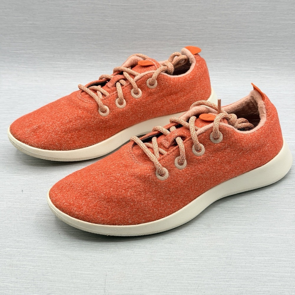 Allbirds Wool Runners Men's 9 Orange Casual Shoes Merino Wool Lightweight